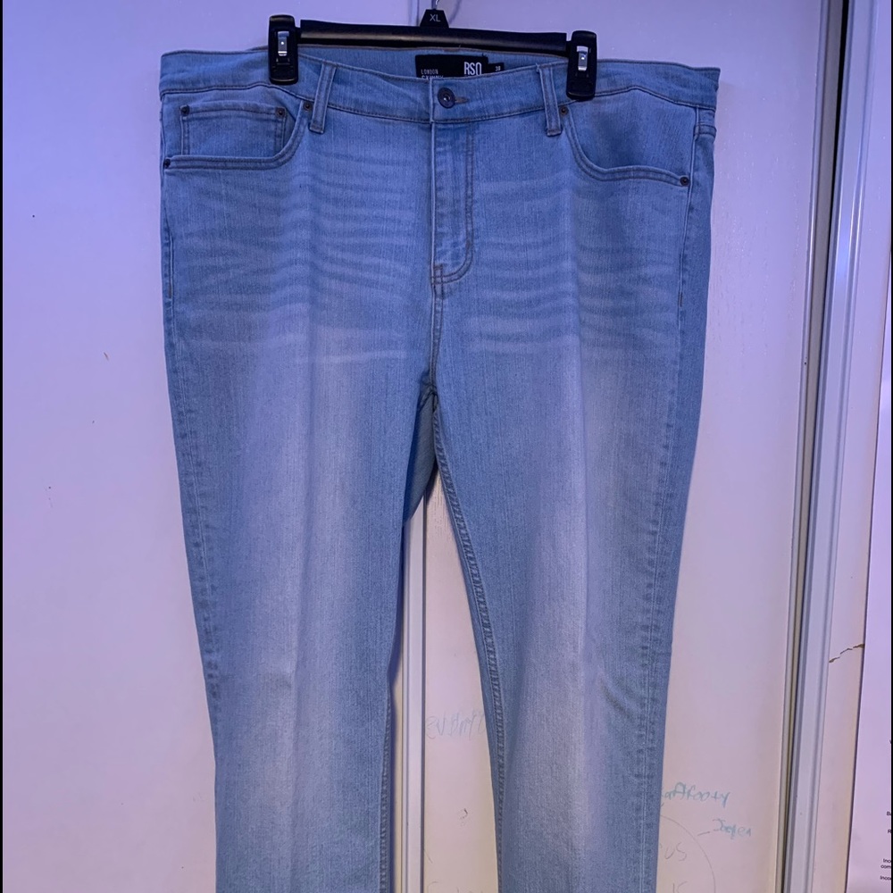 RSQ Mens Skinny Jeans 38x30 Light Blue